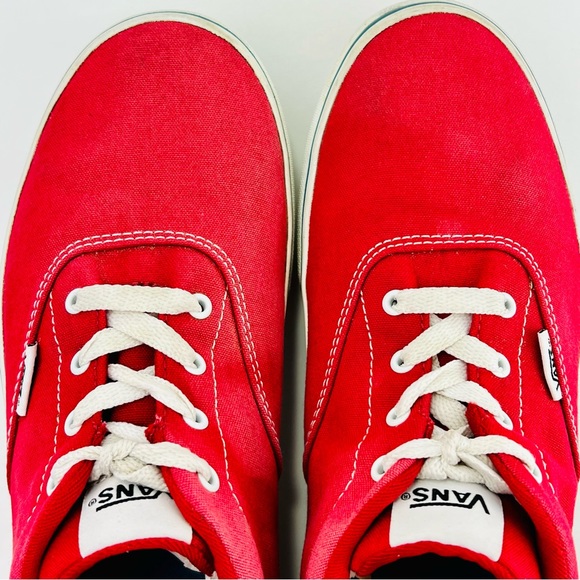 ***SOLD***Vans Old Skool Red Canvas Check Side Wall Lace Up Low Top Unisex Big B - Picture 8 of 15